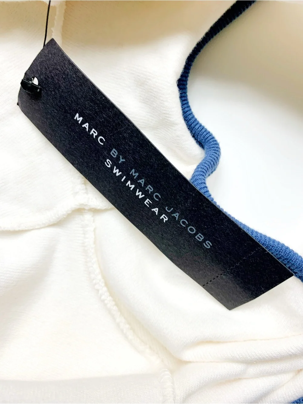 Marc by Marc Jacobs Terry Cloth Shorts NWT White Navy Swim Cover Up Lounge Short